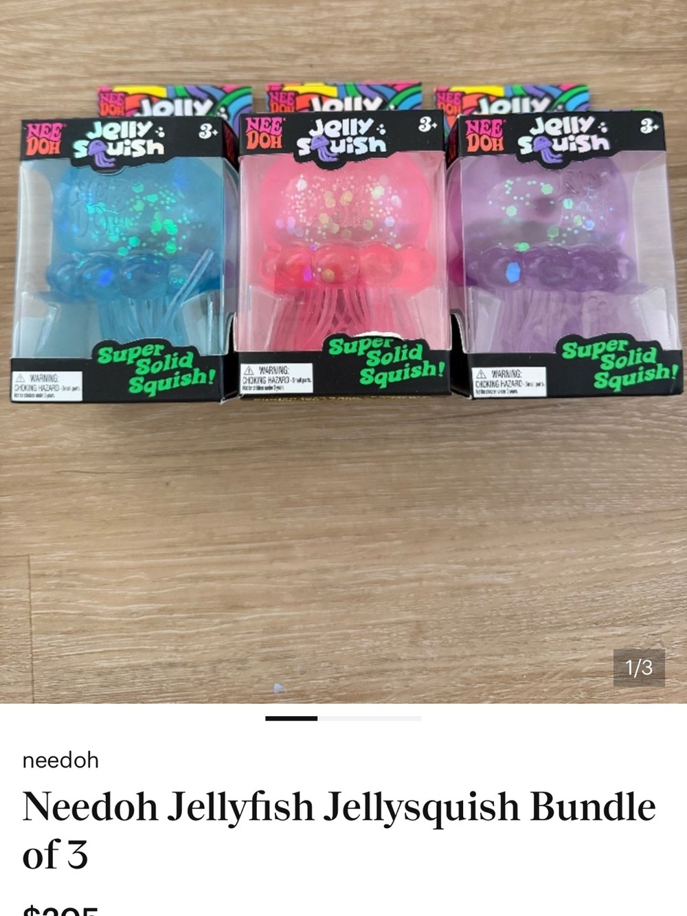Jellysquish Jellyfish Sensory Squishy Set - Blue, Pink, Purple